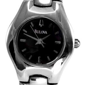 BULOVA Ladies Silver Tone Watch Model C837427 A8 Womens 6 5/8"